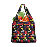 Haiti Map Camouflage Colorful Grocery Bag - Wonder Print Shop