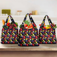 Haiti Map Camouflage Colorful Grocery Bag - Wonder Print Shop