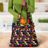 Haiti Map Camouflage Colorful Grocery Bag - Wonder Print Shop
