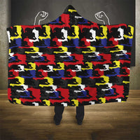 Haiti Map Camouflage Colorful Hooded Blanket - Wonder Print Shop