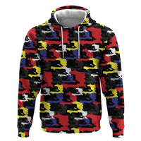 Haiti Map Camouflage Colorful Hoodie - Wonder Print Shop