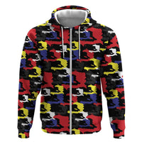 Haiti Map Camouflage Colorful Hoodie - Wonder Print Shop