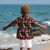 Haiti Map Camouflage Colorful Kid Hawaiian Shirt - Wonder Print Shop