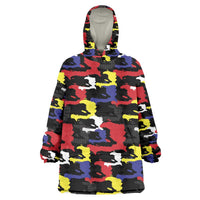 Haiti Map Camouflage Colorful Kid Wearable Blanket Hoodie - Wonder Print Shop