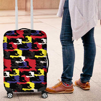 Haiti Map Camouflage Colorful Luggage Cover - Wonder Print Shop