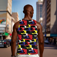 Haiti Map Camouflage Colorful Men Tank Top - Wonder Print Shop