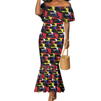 Haiti Map Camouflage Colorful Mermaid Dress - Wonder Print Shop