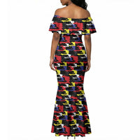 Haiti Map Camouflage Colorful Mermaid Dress - Wonder Print Shop
