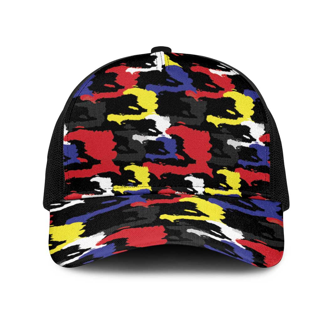Haiti Map Camouflage Colorful Mesh Trucker Cap - Wonder Print Shop
