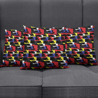 Haiti Map Camouflage Colorful Pillow Cover - Wonder Print Shop