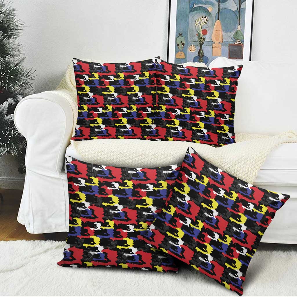 Haiti Map Camouflage Colorful Pillow Cover - Wonder Print Shop