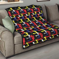 Haiti Map Camouflage Colorful Quilt - Wonder Print Shop