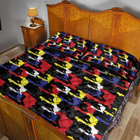 Haiti Map Camouflage Colorful Quilt Bed Set - Wonder Print Shop