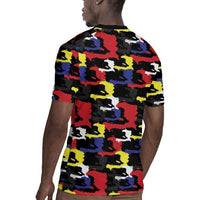 Haiti Map Camouflage Colorful Rugby Jersey - Wonder Print Shop