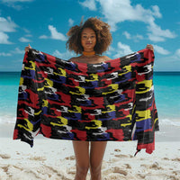 Haiti Map Camouflage Colorful Sarong - Wonder Print Shop