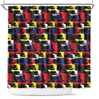 Haiti Map Camouflage Colorful Shower Curtain - Wonder Print Shop