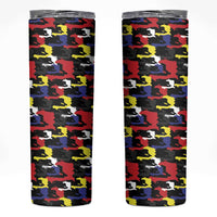 Haiti Map Camouflage Colorful Skinny Tumbler - Wonder Print Shop