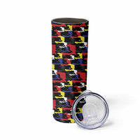 Haiti Map Camouflage Colorful Skinny Tumbler - Wonder Print Shop