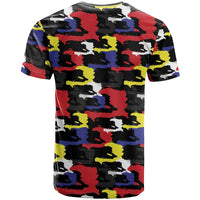 Haiti Map Camouflage Colorful T shirt - Wonder Print Shop