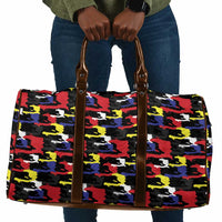 Haiti Map Camouflage Colorful Travel Bag - Wonder Print Shop