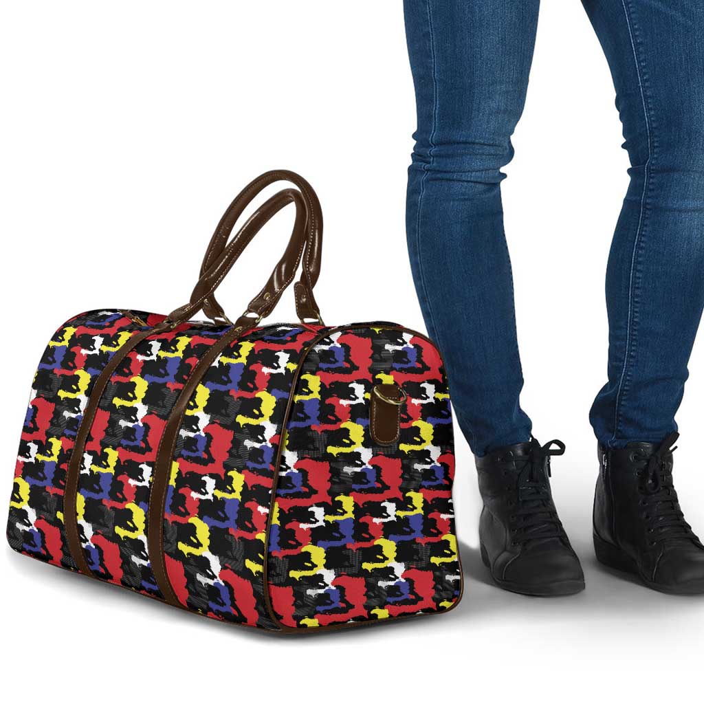 Haiti Map Camouflage Colorful Travel Bag - Wonder Print Shop