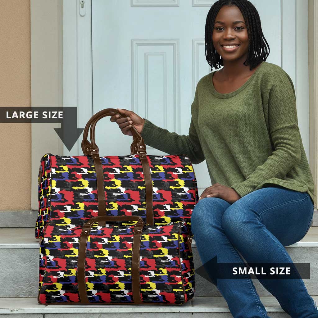 Haiti Map Camouflage Colorful Travel Bag - Wonder Print Shop