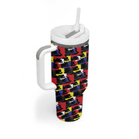 Haiti Map Camouflage Colorful Tumbler With Handle - Wonder Print Shop