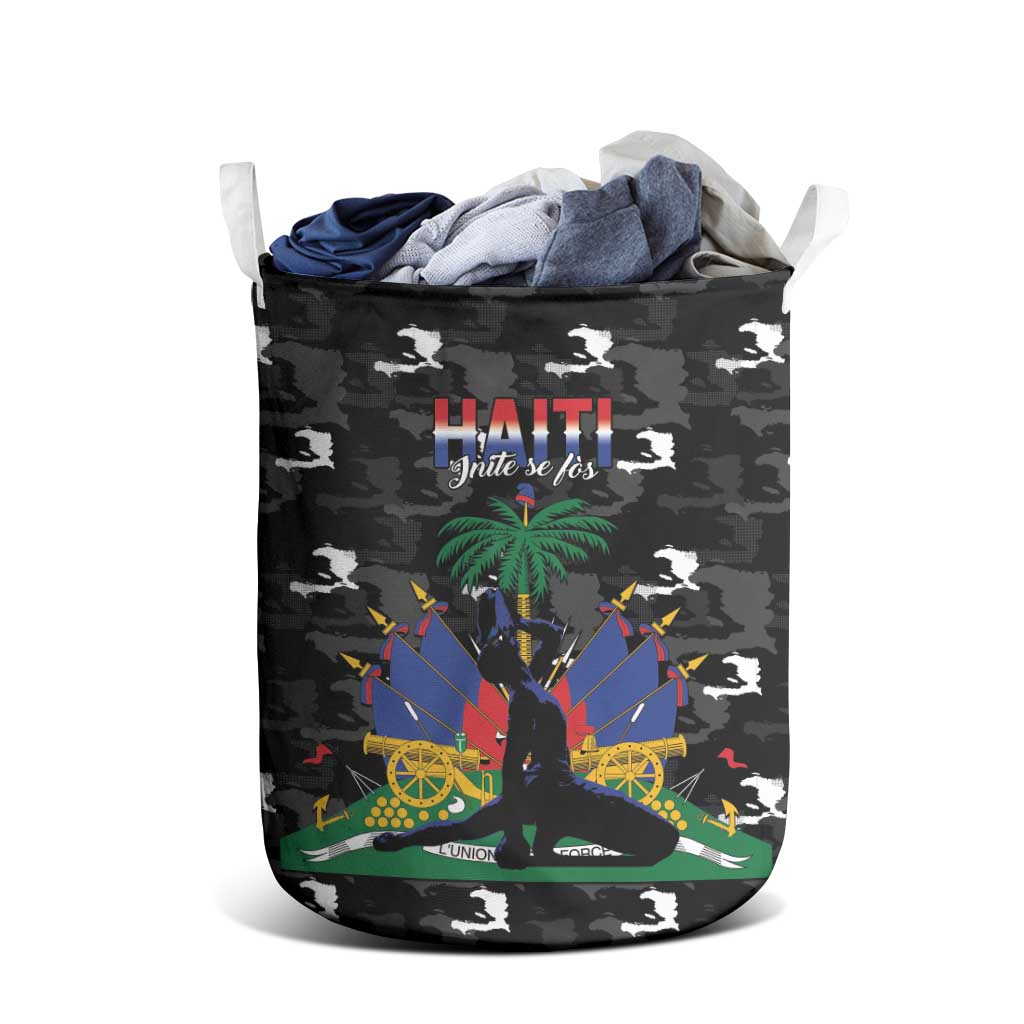 Haiti Map Camouflage Laundry Basket Unique Style - Wonder Print Shop