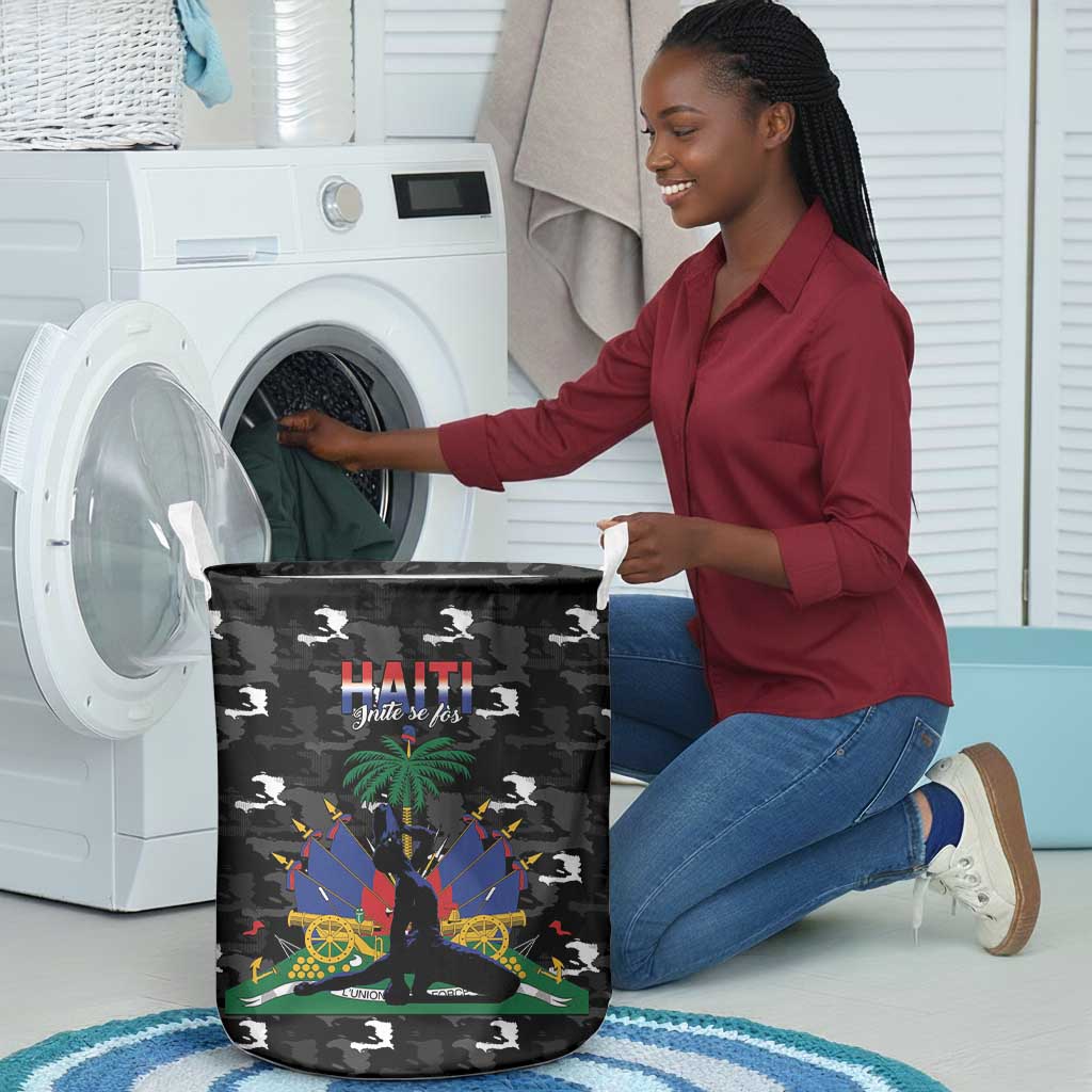 Haiti Map Camouflage Laundry Basket Unique Style - Wonder Print Shop
