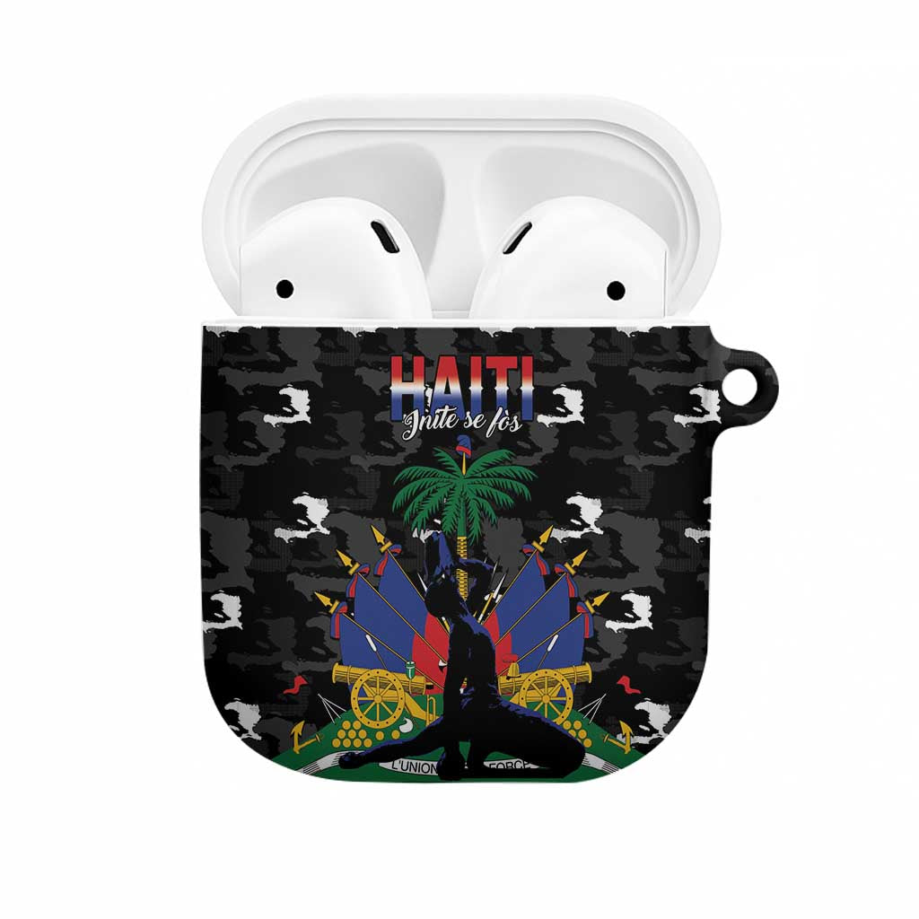 Haiti Map Camouflage AirPods Case Unique Style - Wonder Print Shop