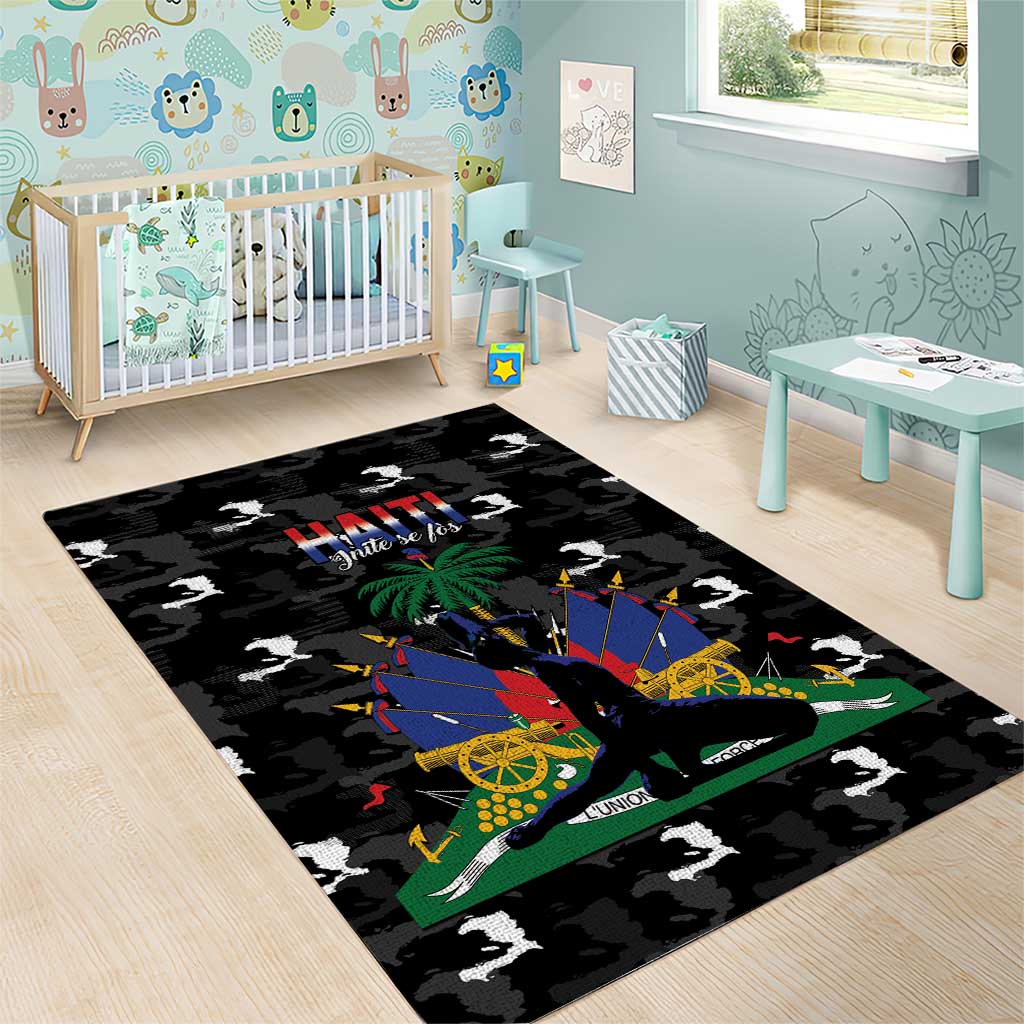Haiti Map Camouflage Area Rug Unique Style - Wonder Print Shop