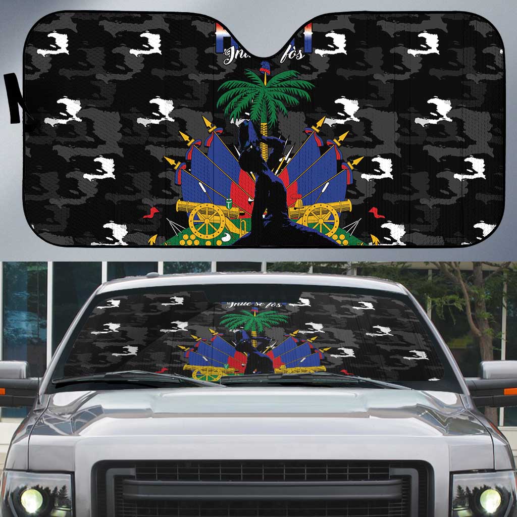 Haiti Map Camouflage Auto Sun Shade Unique Style - Wonder Print Shop