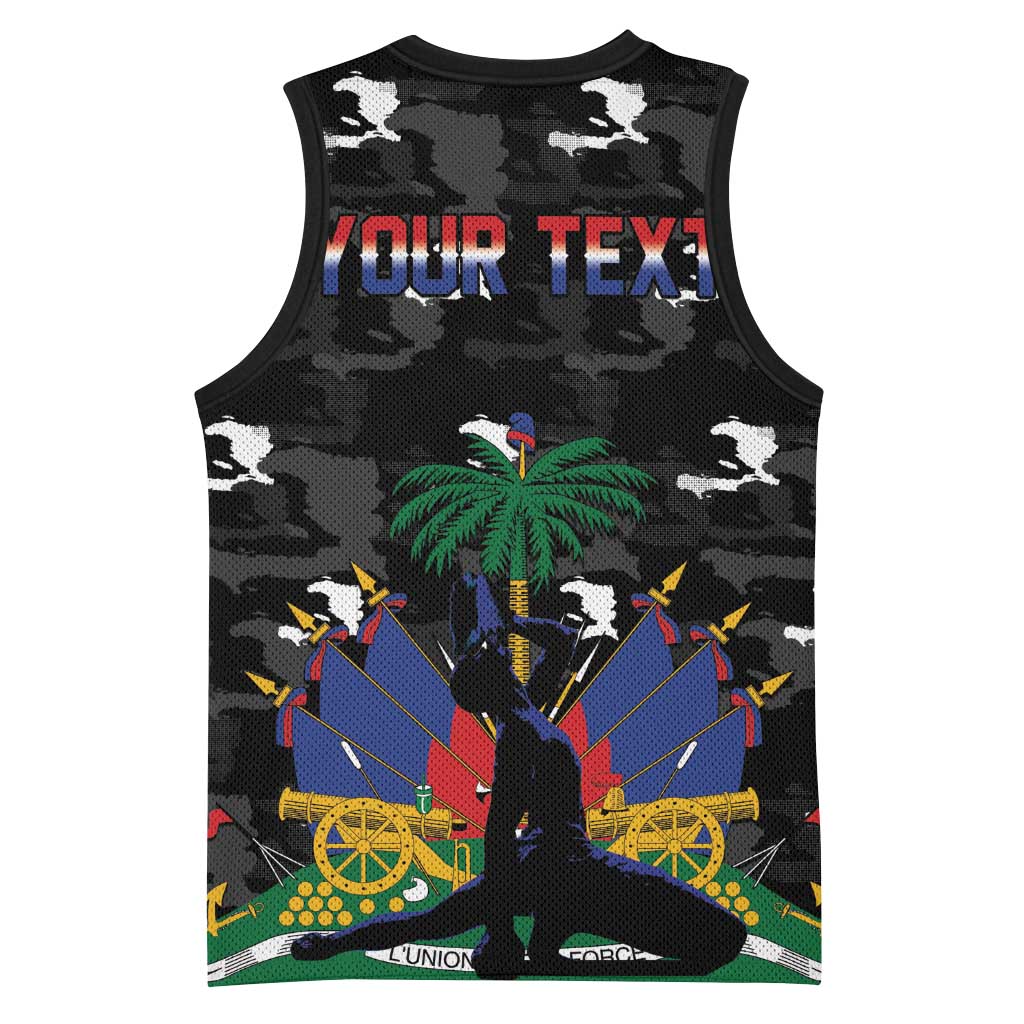 Personalized Haiti Map Camouflage Basketball Jersey Unique Style - Wonder Print Shop