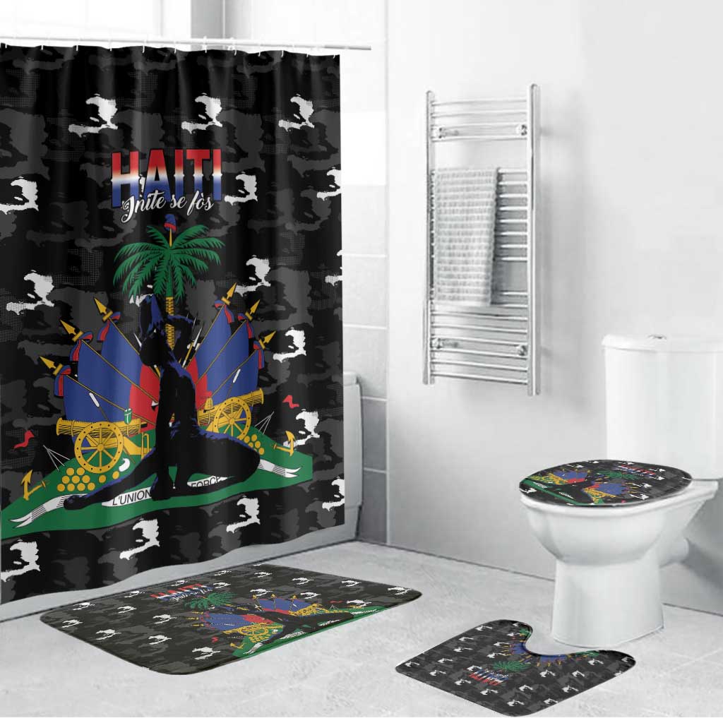 Haiti Map Camouflage Bathroom Set Unique Style - Wonder Print Shop