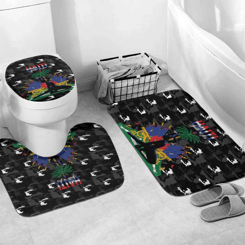 Haiti Map Camouflage Bathroom Set Unique Style - Wonder Print Shop