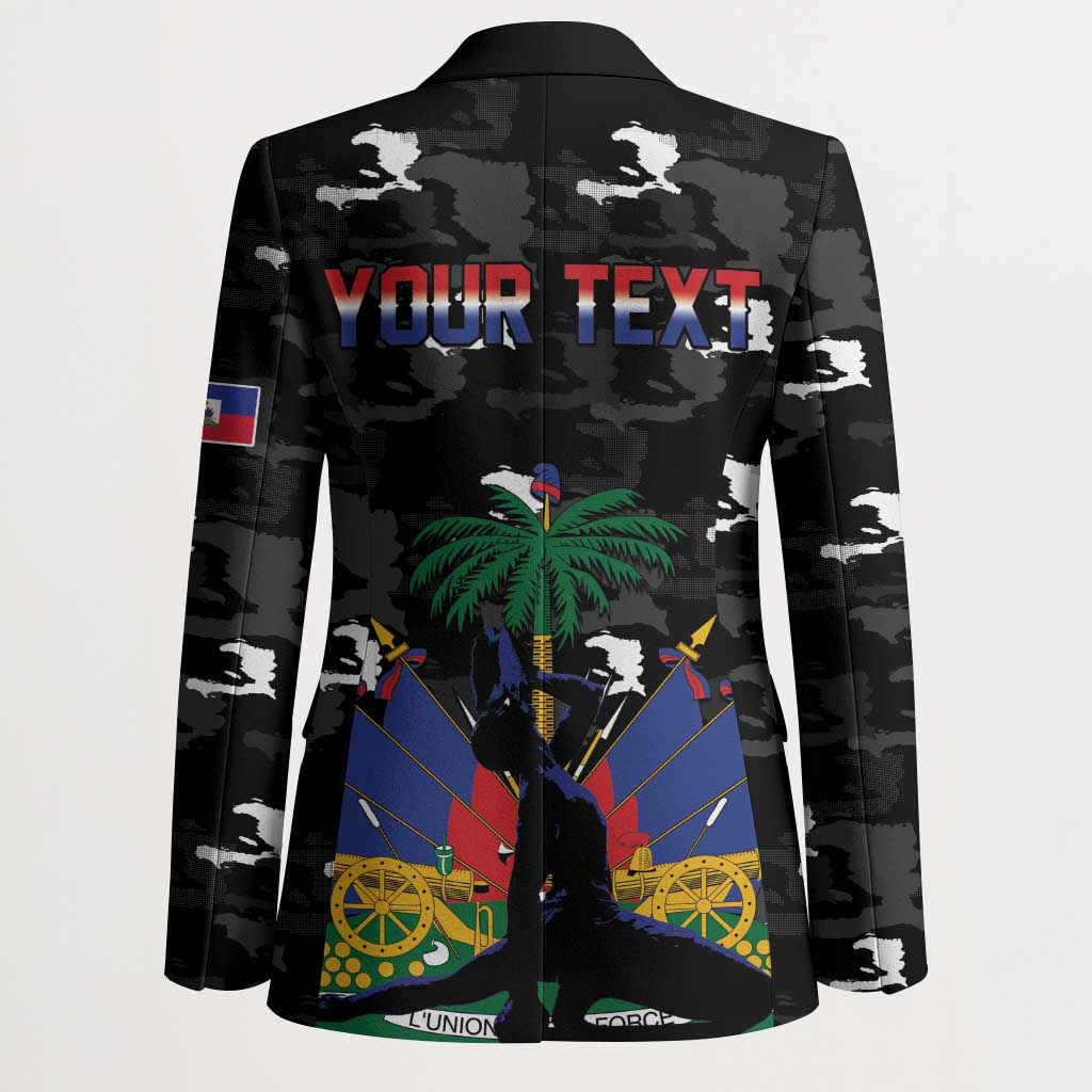 Personalized Haiti Map Camouflage Blazer Unique Style - Wonder Print Shop