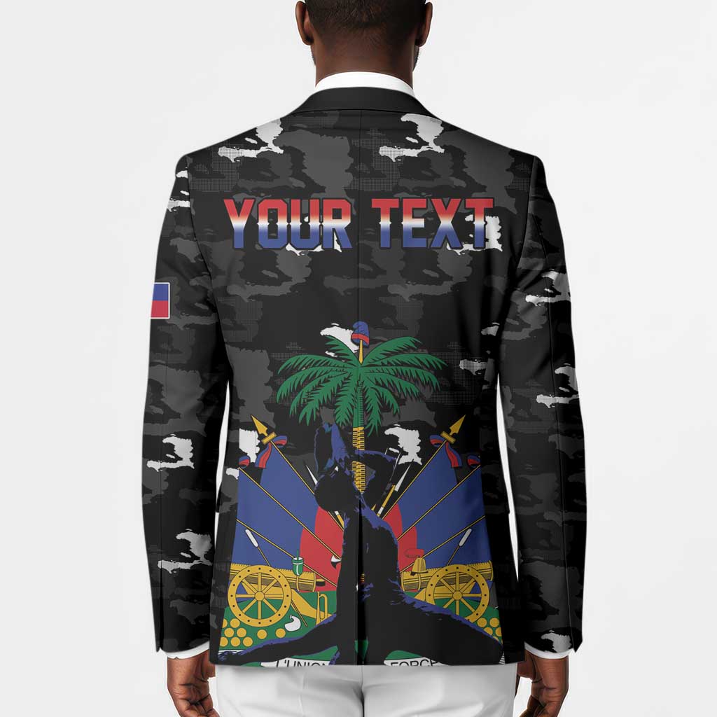 Personalized Haiti Map Camouflage Blazer Unique Style - Wonder Print Shop