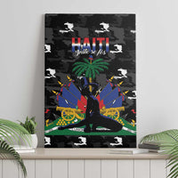 Haiti Map Camouflage Canvas Wall Art Unique Style - Wonder Print Shop