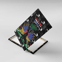 Haiti Map Camouflage Canvas Wall Art Unique Style - Wonder Print Shop