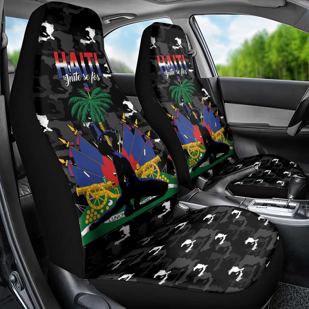 Haiti Map Camouflage Car Seat Cover Unique Style - Wonder Print Shop