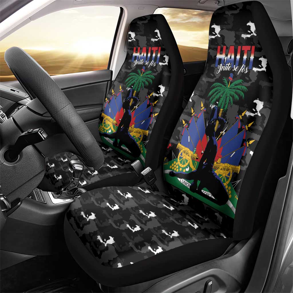 Haiti Map Camouflage Car Seat Cover Unique Style - Wonder Print Shop