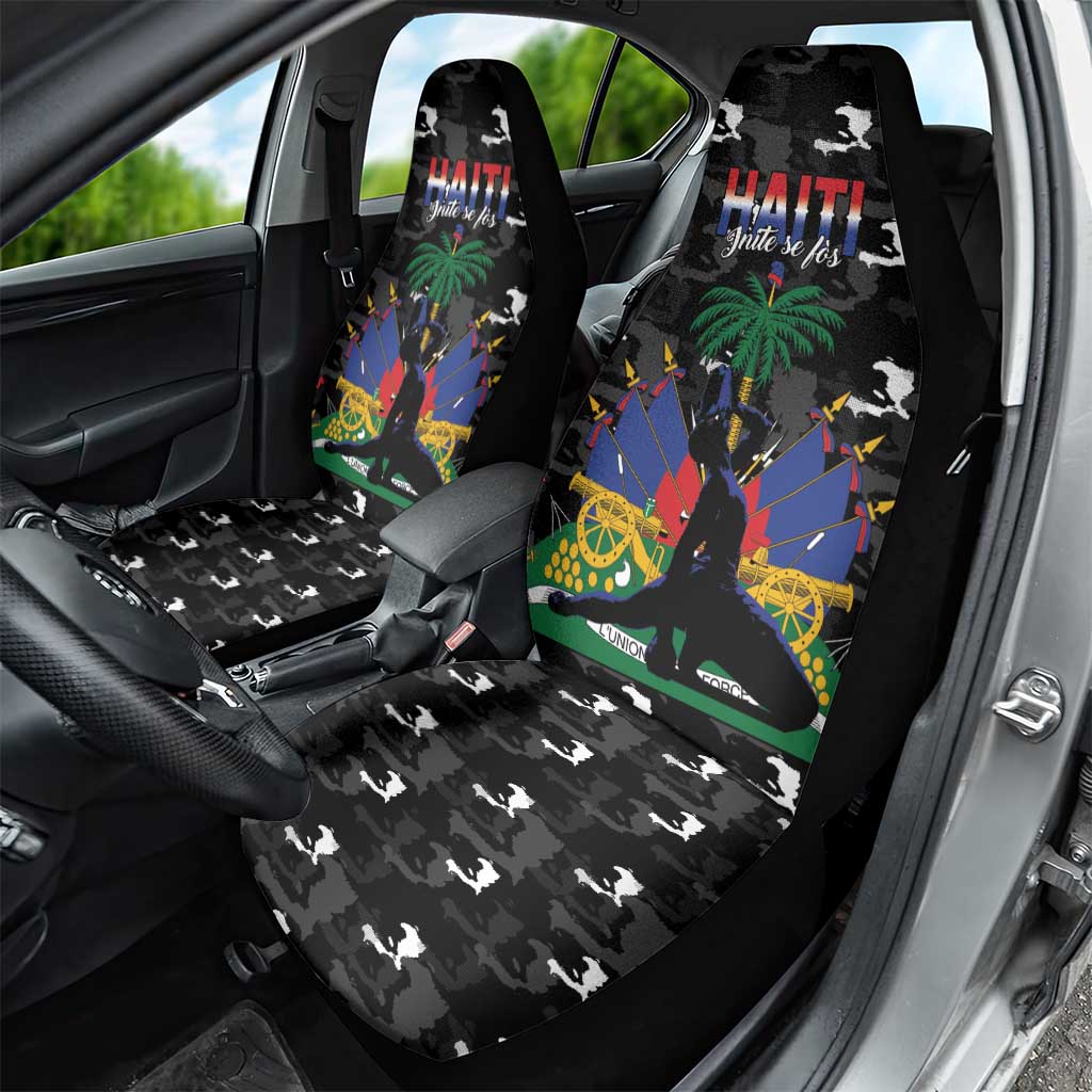 Haiti Map Camouflage Car Seat Cover Unique Style - Wonder Print Shop