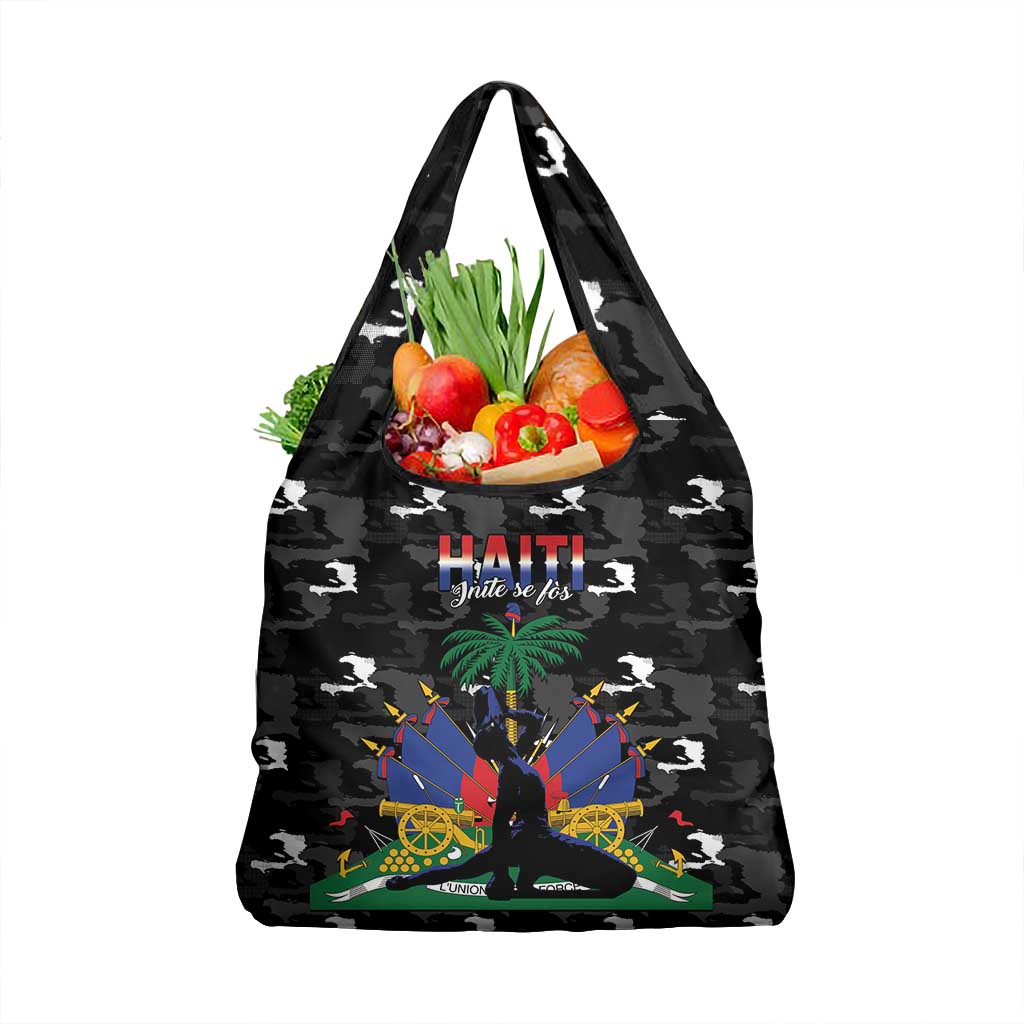 Haiti Map Camouflage Grocery Bag Unique Style - Wonder Print Shop