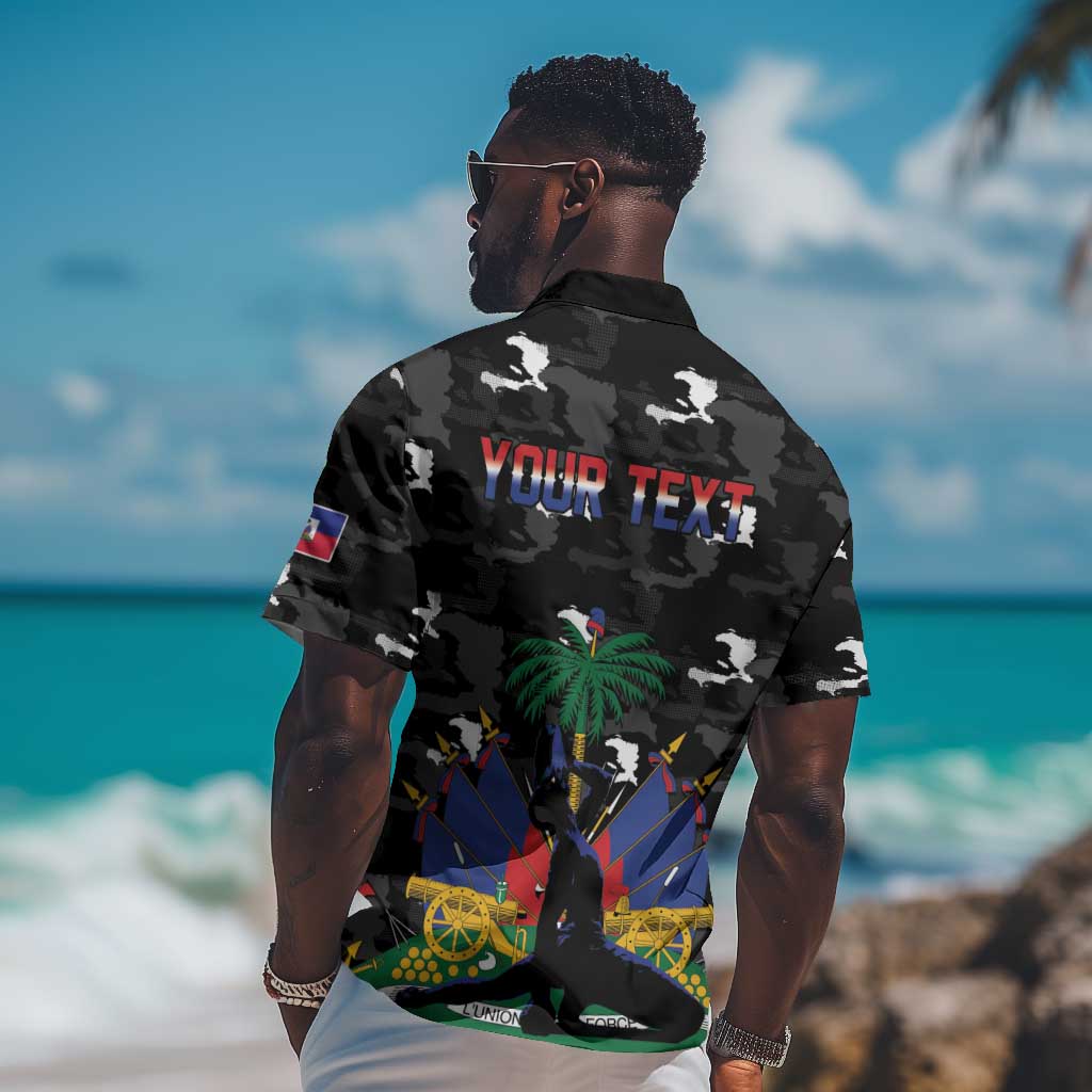 Personalized Haiti Map Camouflage Hawaiian Shirt Unique Style - Wonder Print Shop