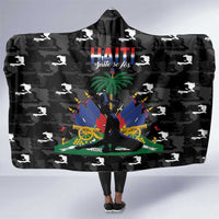 Haiti Map Camouflage Hooded Blanket Unique Style - Wonder Print Shop
