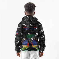 Personalized Haiti Map Camouflage Kid Hoodie Unique Style - Wonder Print Shop