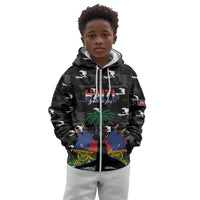 Personalized Haiti Map Camouflage Kid Hoodie Unique Style - Wonder Print Shop