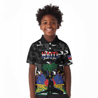 Personalized Haiti Map Camouflage Kid Polo Shirt Unique Style - Wonder Print Shop