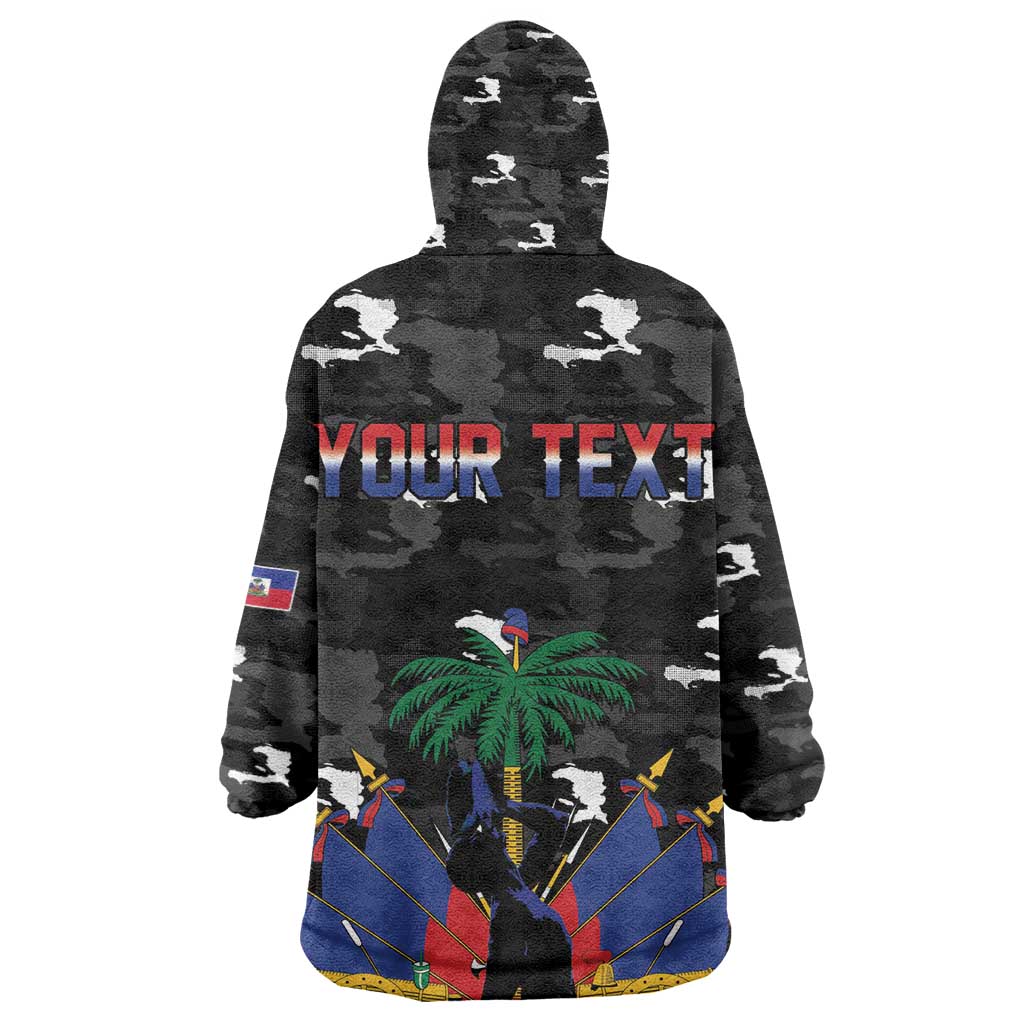 Personalized Haiti Map Camouflage Kid Wearable Blanket Hoodie Unique Style - Wonder Print Shop