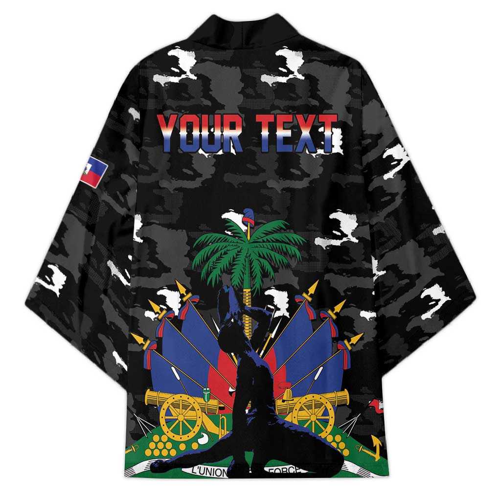 Personalized Haiti Map Camouflage Kimono Unique Style - Wonder Print Shop